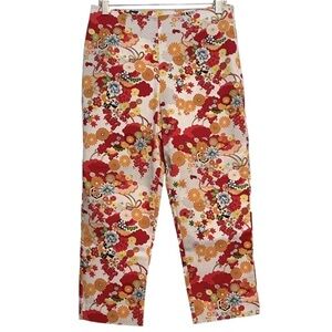 Vintage New York City Design Co. Crop Pant In Asian Floral Size 8